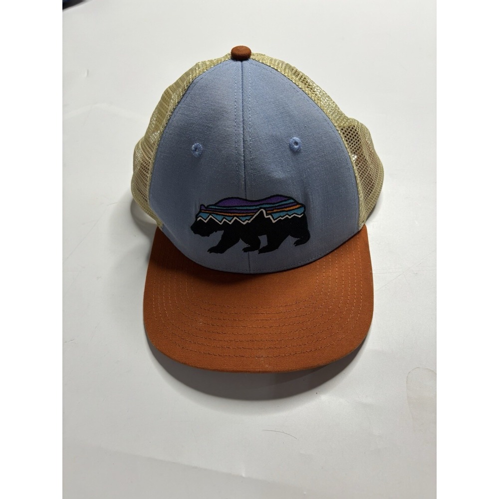 Patagonia Fitz Roy Bear Graphic Trucker Hat Snapback Gorpcore Granola Outdoorsy